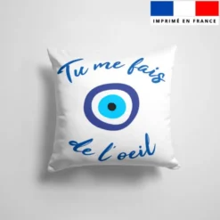 Coupon 45x45 cm motif Grèce tu me fais de l'oeil