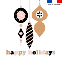 Coupon 45x45 cm motif happy holidays hiver