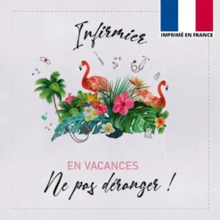 Coupon 45x45 cm motif Infirmier en vacances