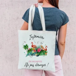 Coupon 45x45 cm motif Infirmière en vacances