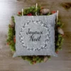 Coupon 45x45 cm motif joyeux noel argent