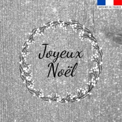 Coupon 45x45 cm motif joyeux noel argent