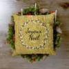 Coupon 45x45 cm motif joyeux noel or
