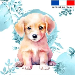 Coupon 45x45 cm motif labrador aquarelle