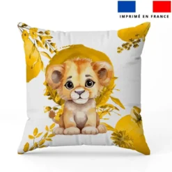 Coupon 45x45 cm motif lionceau aquarelle