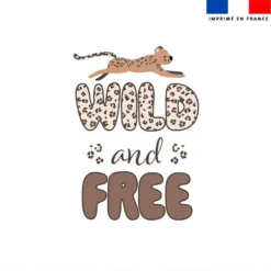 Coupon 45x45 cm motif léopard