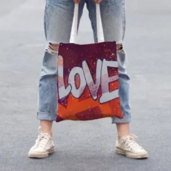 Coupon 45x45 cm motif love gris - Création Alex Z