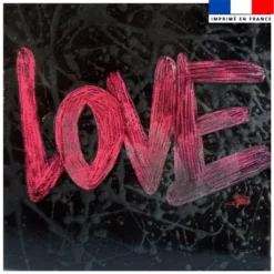 Coupon 45x45 cm motif love rose - Création Alex Z