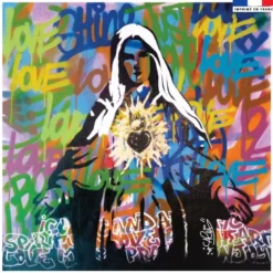 Coupon 45x45 cm motif love spirit - Création Alex Z