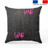 Coupon 45x45 cm motif love street art noir - Création Alex Z
