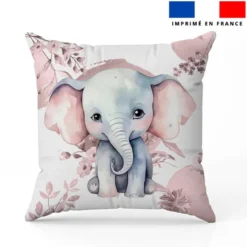 Coupon 45x45 cm motif éléphant aquarelle