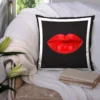 Coupon 45x45 cm motif lèvres rouges