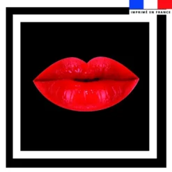Coupon 45x45 cm motif lèvres rouges
