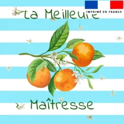 Coupon 45x45 cm motif maitresse et fleurs d'oranger