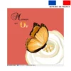 Coupon 45x45 cm motif maman papillon or