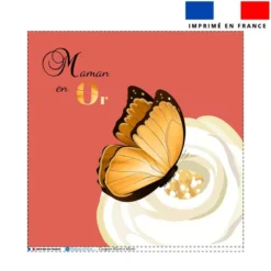 Coupon 45x45 cm motif maman papillon or
