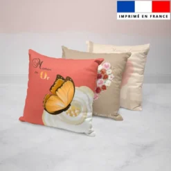 Coupon 45x45 cm motif maman papillon or