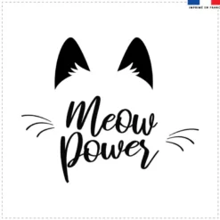 Coupon 45x45 cm motif meow power