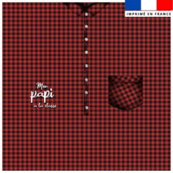Coupon 45x45 cm motif mon papi à la classe