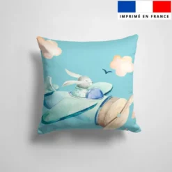 Coupon 45x45 cm motif montgolfière aquarelle