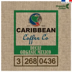 Coupon 45x45 cm motif organic coffee effet toile de jute