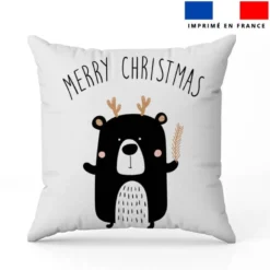 Coupon 45x45 cm motif ours noir hiver