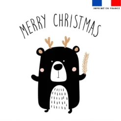 Coupon 45x45 cm motif ours noir hiver