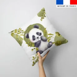 Coupon 45x45 cm motif panda aquarelle