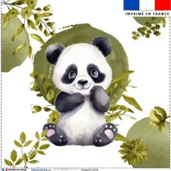 Coupon 45x45 cm motif panda aquarelle