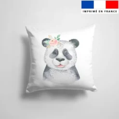 Coupon 45x45 cm motif panda et fleur aquarelle