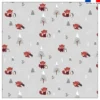 Coupon 45x45 cm motif panda roux et hérisson gris verso