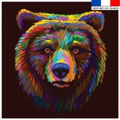 Coupon 45x45 cm motif panda roux pop art