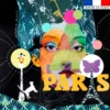 Coupon 45x45 cm motif Paris by night 4 - Création Lita Blanc