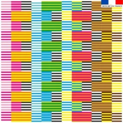 Coupon 45x45 cm motif rayure effet tissé - Création Lita Blanc