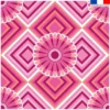 Coupon 45x45 cm motif rosace rose - Création Lita Blanc