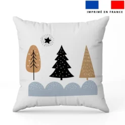Coupon 45x45 cm motif sapins hiver