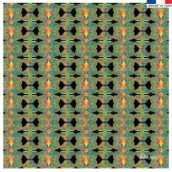 Coupon 45x45 cm multicolore motif effet hologramme - Création Lita Blanc
