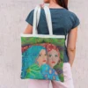 Coupon 45x45 cm multicolore motif femmes - Création Lita Blanc
