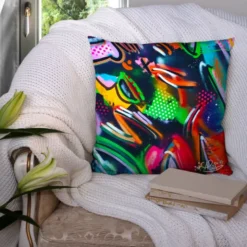 Coupon 45x45 cm multicolore motif graffiti street art - Création Alex Z