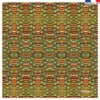 Coupon 45x45 cm noir motif formes abstraites rouges jaunes et vertes ethniques - Création Lita Blanc