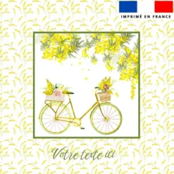 Coupon 45x45 cm personnalisé - Vélo et mimosa