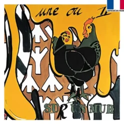 Coupon 45x45 cm - Poulettes - Création Anne-Sophie Dozoul
