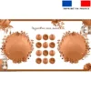 Coupon 135x74 cm pour couverture mensuelle jumeaux motif loutre aquarelle