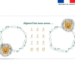 Coupon 135x74 cm pour couverture mensuelle jumeaux motif jungle friends