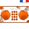 Coupon 135x74 cm pour couverture mensuelle jumeaux motif tigre aquarelle