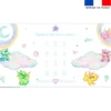 Coupon 135x74 cm pour couverture mensuelle jumeaux personnalisée - Bébé dragon