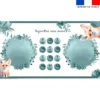 Coupon 135x74 cm pour couverture mensuelle jumeaux motif renard aquarelle