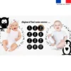 Coupon 135x74 cm pour couverture mensuelle jumeaux motif animaux de la nuit