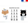 Coupon 135x74 cm pour couverture mensuelle jumeaux motif animaux hiver