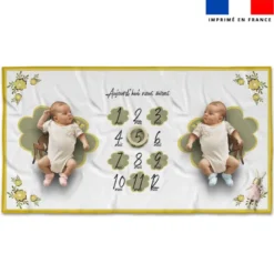 Coupon 135x74 cm pour couverture mensuelle jumeaux motif animaux de la clairière
